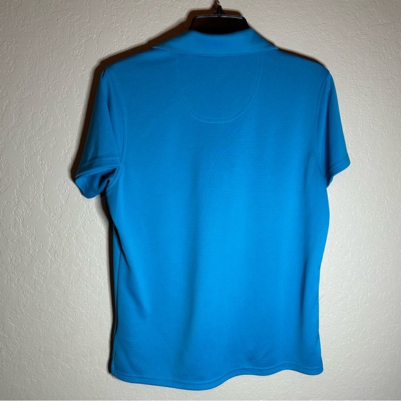 Pebble Beach Blue Fitted Golf Polo Button Down Shirt - Picture 2 of 3